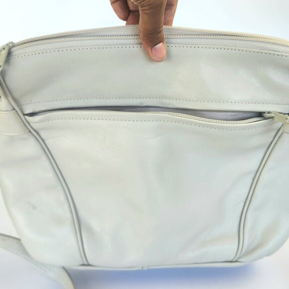 Vintage - Off-white - Genuine Leather Shoulder Bag - Made in Korea - Picture 9 of 12